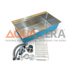 CHẬU RỬA CHÉN INOX 304 ĐÚC - 1 HỘC 10050DG