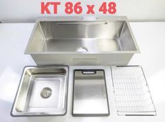 Chậu chén 1 hộc inox 304 KT 86cm x 48cm