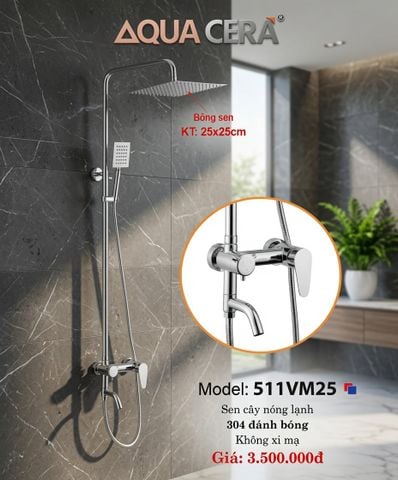 SEN CÂY NÓNG LẠNH INOX 304 ĐÁNH BÓNG 511VM25