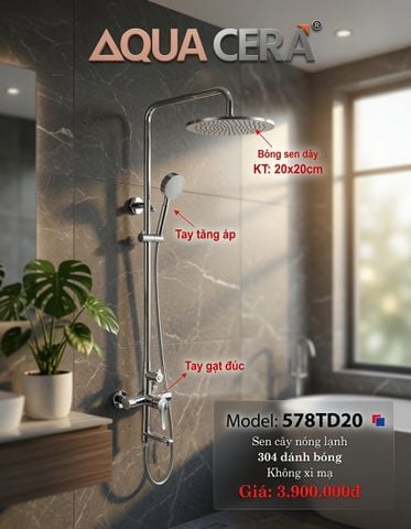 SEN CÂY NÓNG LẠNH INOX 304 ĐÁNH BÓNG 578TD20