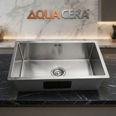 CHẬU RỬA CHÉN INOX ĐÚC - 1 HỘC 75x45
