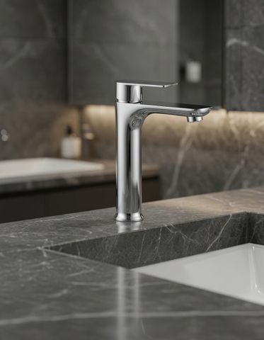 VÒI LAVABO (NÓNG - LẠNH ) INOX ĐÁNH BÓNG 304 - 3 TẤC - 718B-3T