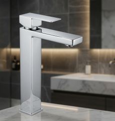 VÒI LAVABO (NÓNG - LẠNH )INOX ĐÁNH BÓNG 304 - 3 TẤC - 734B-3T