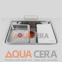 CHẬU RỬA CHÉN RGT 304 hạt mè (xả phi 185) - 75x45 inox 304 hoặc inox 304 phủ nano