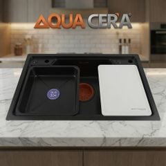 CHẬU RỬA CHÉN RGT 304 hạt mè (xả phi 185) - 75x45 inox 304 hoặc inox 304 phủ nano