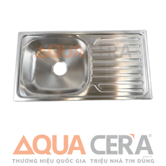 CHẬU RỬA CHÉN INOX 304 DẬP - 1 HỘC CÓ BÀN CHỜ KÍCH THƯỚC 75x45