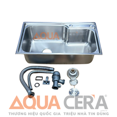 CHẬU RỬA CHÉN INOX 304 DẬP - KÍCH THƯỚC 75x45