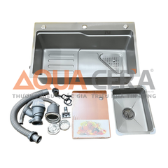 CHẬU RỬA CHÉN INOX 304 ĐÚC PHỦ NANO - 7546BH