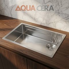 CHẬU RỬA CHÉN INOX 304 ĐÚC - 1 HỘC ÂM ĐÁ 78x41 DẦY 4.0 LY
