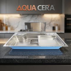 CHẬU RỬA CHÉN Giỏ cao Khay Thớt 304 - 78x48