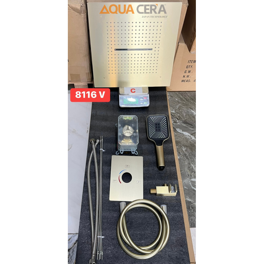 SEN ÂM TƯỜNG NÓNG LẠNH MẠ VÀNG 8116V