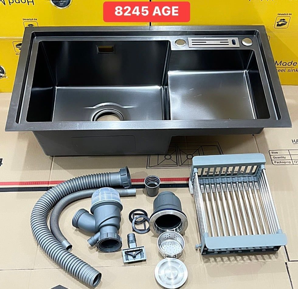CHẬU RỬA CHÉN 2 HỘC INOX 304 - KÍCH THƯỚC 82X45