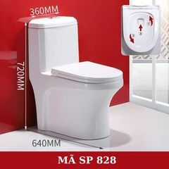 BỒN CẦU LIỀN KHỐI TRẮNG 828