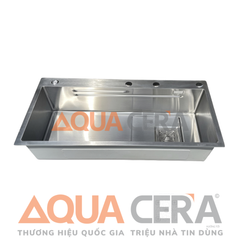 CHẬU RỬA CHÉN INOX 304 ĐÚC - 1 HỘC 90x46cm