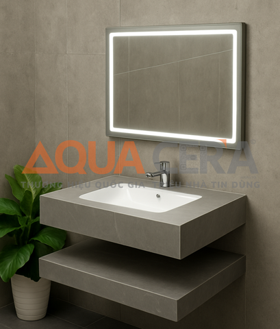 BÀN ĐÁ 2 TẦNG TRÀN VIỀN XÁM - BD2T 6045