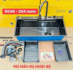 CHẬU INOX 304 PHỦ NANO 9046