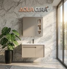 TỦ LAVABO KÍCH THƯỚC 80x50 - TUP7-80 KEM
