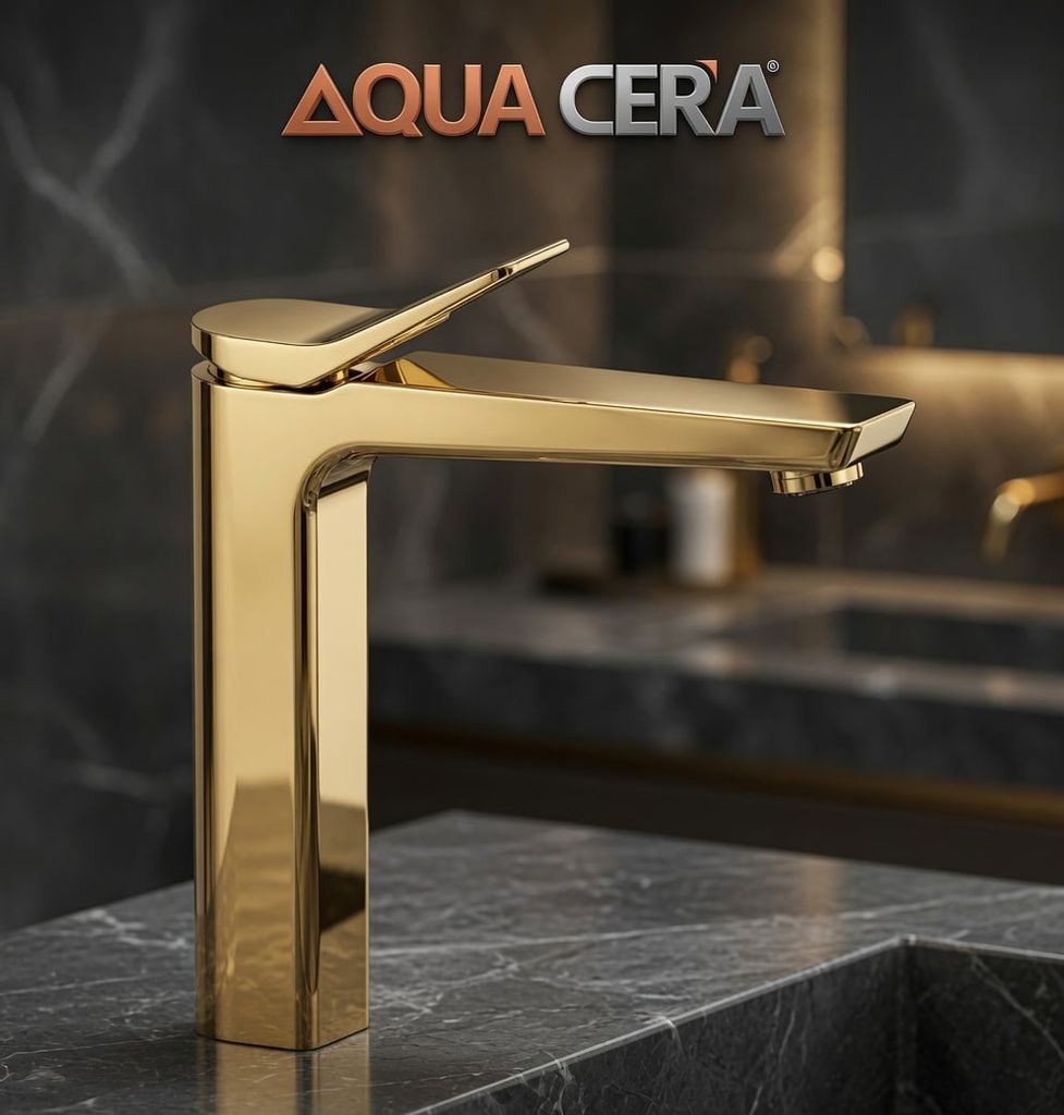 VÒI LAVABO (NÓNG - LẠNH) ĐỒNG THAU - 3 TẤC - MK2104BD