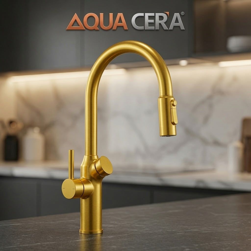 VÒI RỬA CHÉN (NÓNG LẠNH) ĐỒNG THAU MẠ - DÂY RÚT CẢM ỨNG - MK6281D