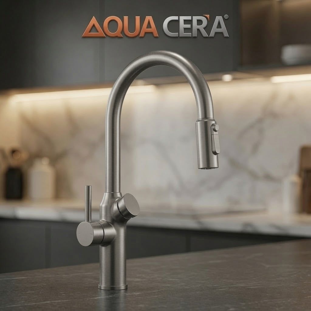 VÒI RỬA CHÉN (NÓNG LẠNH) ĐỒNG THAU MẠ - DÂY RÚT CẢM ỨNG - MK6281D