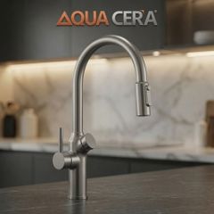 VÒI RỬA CHÉN (NÓNG LẠNH) ĐỒNG THAU MẠ - DÂY RÚT CẢM ỨNG - MK6281D