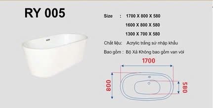 BỒN TẮM RY005