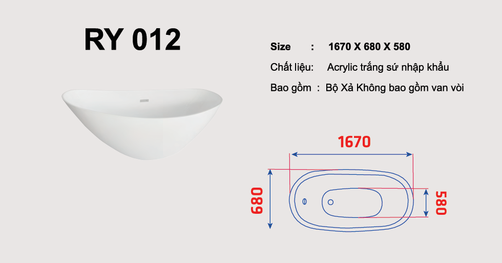 BỒN TẮM RY012