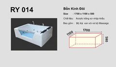 BỒN TẮM KÍNH ĐÔI MASSAGER 1M7*1M1*560