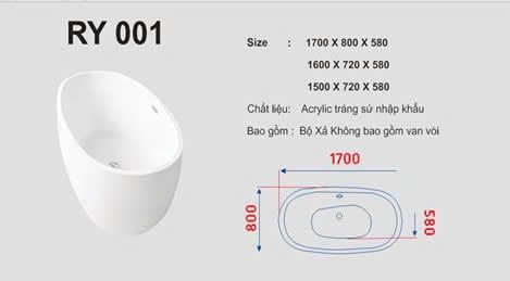 BỒN TẮM RY001