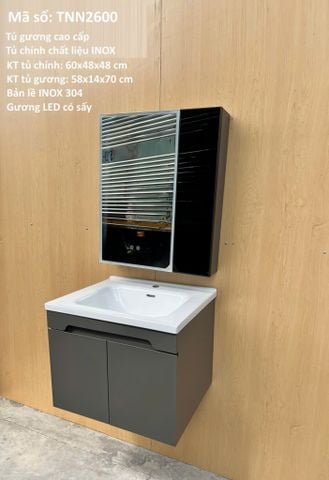 TỦ LAVABO KÍCH THƯỚC 60x50 –TUS2600 XÁM