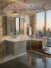 TỦ LAVABO KÍCH THƯỚC 80x50 -  TUP5-80 XÁM