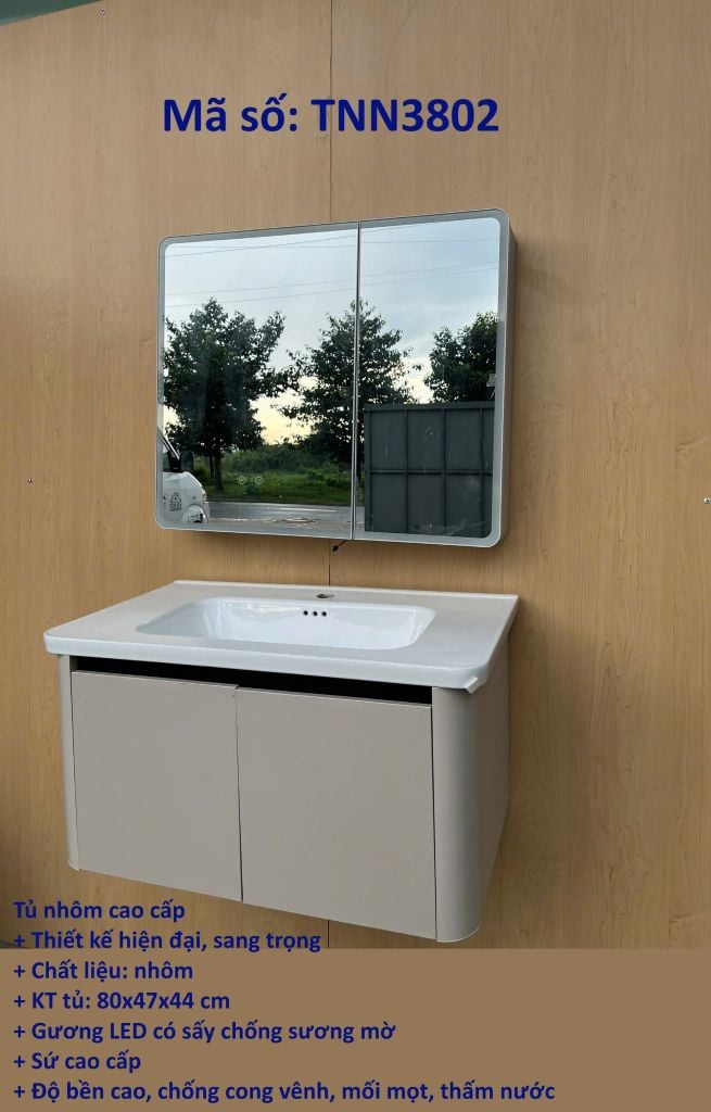 TỦ LAVABO KÍCH THƯỚC 80x50 - TUA3802-80