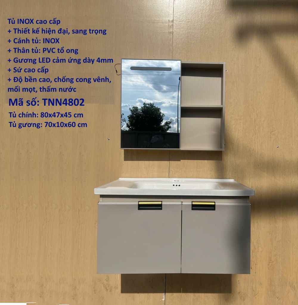 TỦ LAVABO KÍCH THƯỚC 80x50 - TUS4802-80