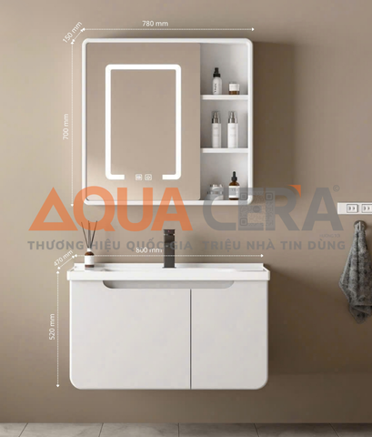 TỦ LAVABO KÍCH THƯỚC 80x50 - TUPVC3 - 80