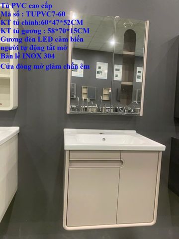 TỦ LAVABO KÍCH THƯỚC 60x50 - TUP7-60 KEM