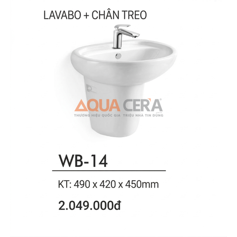 LAVABO TREO TƯỜNG - WB-14