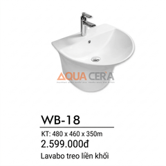 LAVABO TREO TƯỜNG - WB-18