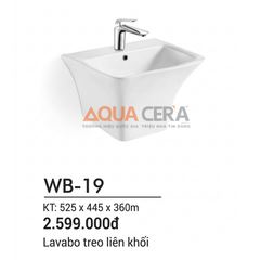 LAVABO TREO TƯỜNG - WB-19