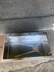CHẬU RỬA CHÉN INOX 304 ĐÚC - 1 HỘC 78x46cm