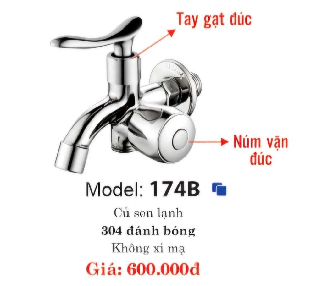 174BS - BỘ CỦ SEN LẠNH + TAY SEN
