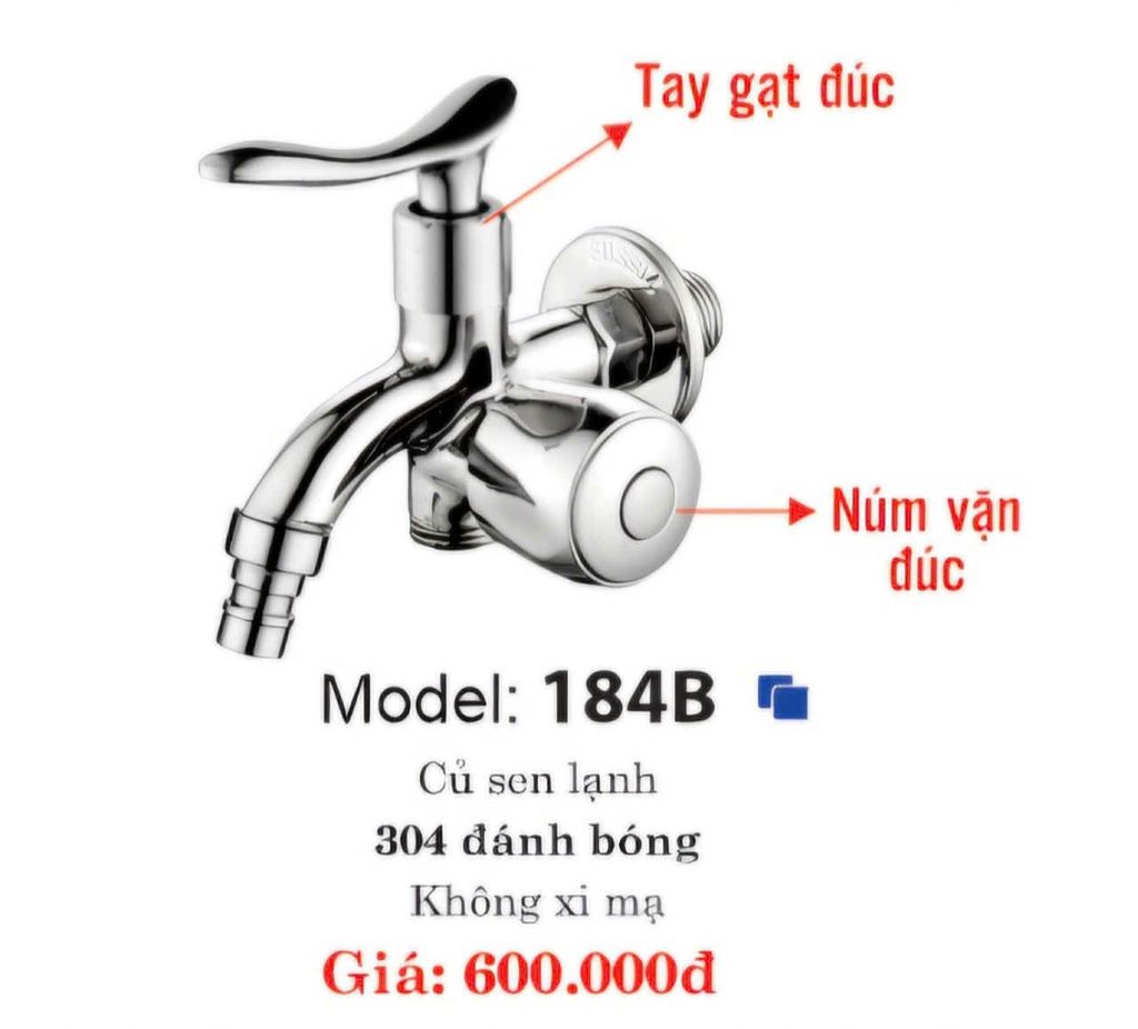 184BS - BỘ CỦ SEN LẠNH + TAY SEN