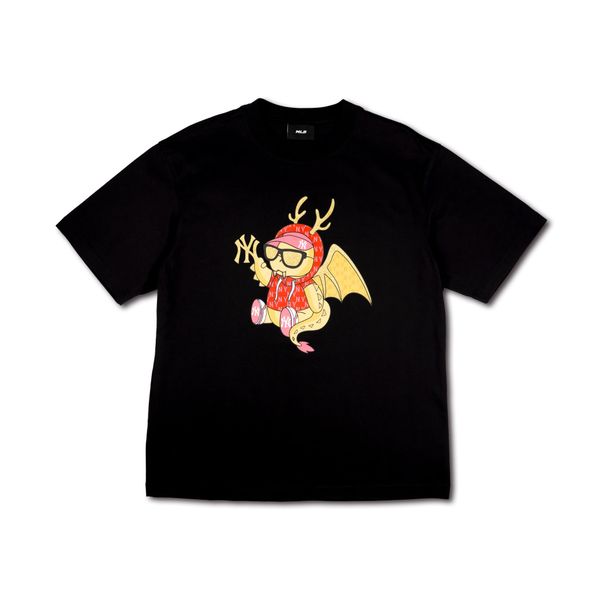  ÁO THUN UNISEX CỔ TRÒN TAY NGẮN MLB NEW YEAR DRAGON OVERFIT ''1118477306'' 