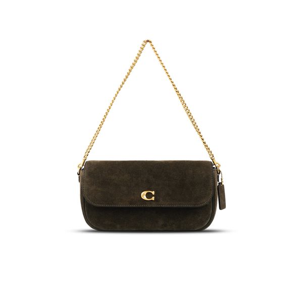  Túi Coach Brook Flap Chain Bag Màu Olive Da Lộn 
