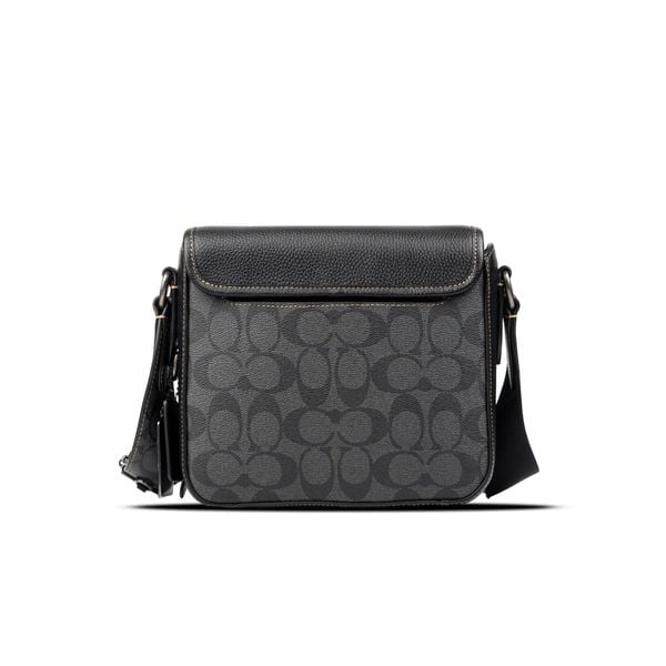  TÚI COACH SULLIVAN FLAP CROSSBODY IN SIGNATURE CANVAS MÀU NÂU ĐEN 