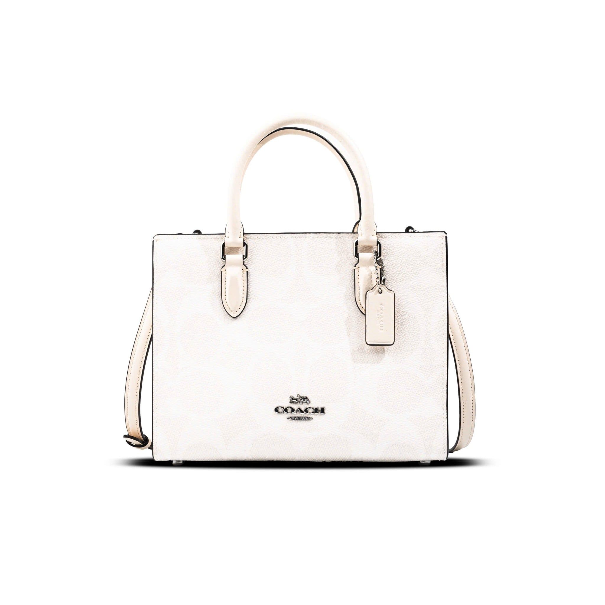  Túi Coach Maggie Small Tote Bag In Signature Canvas Màu Trắng Mono 