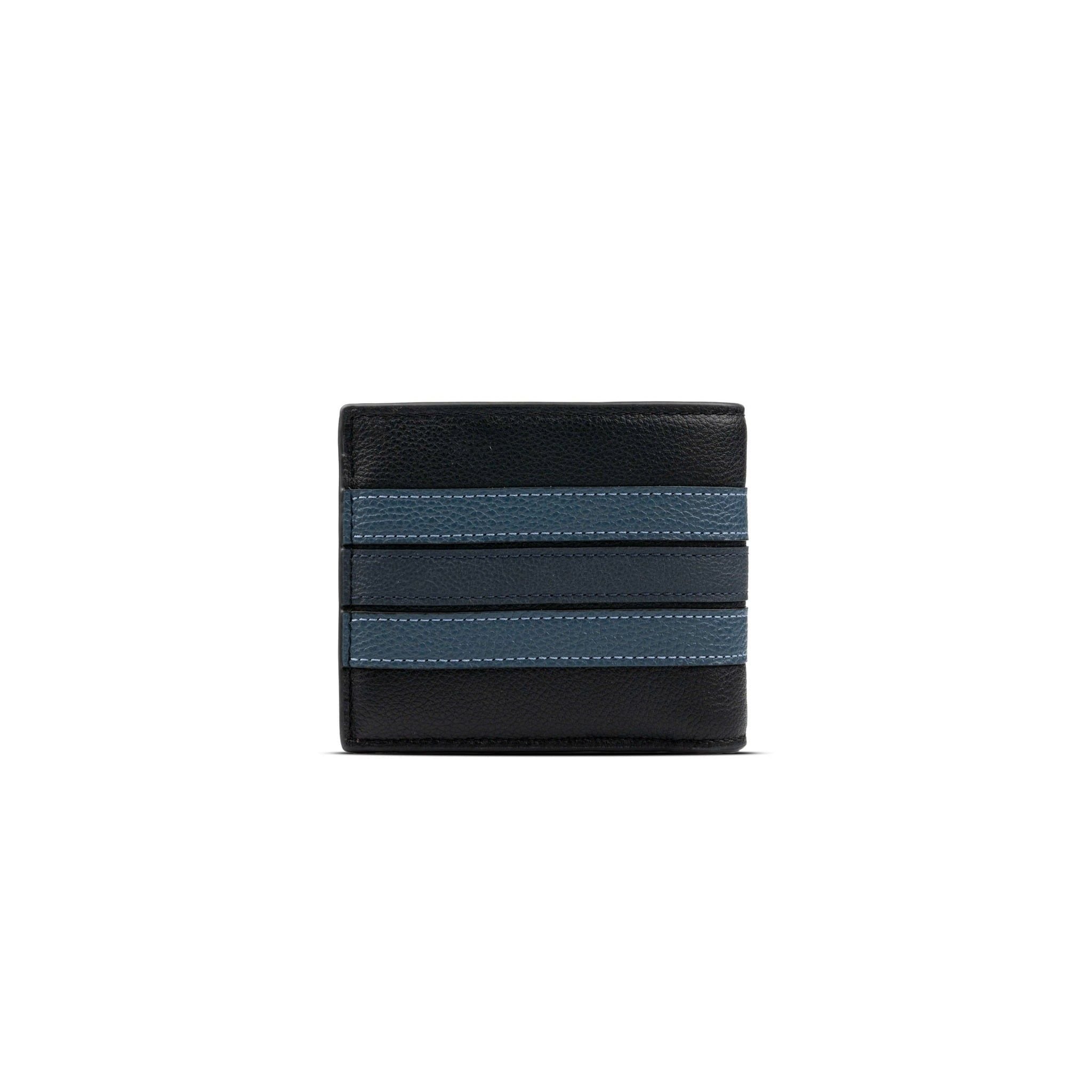  VÍ COACH NAM WALLET WITH VARSITY STRIPE ' BLACK NAVY ' 24649 
