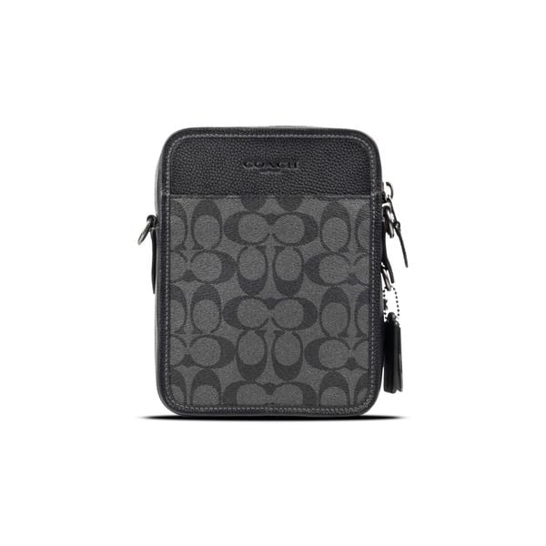  TÚI COACH SULLIVAN CROSSBODY IN SIGNATURE CANVAS MÀU XÁM ĐEN 