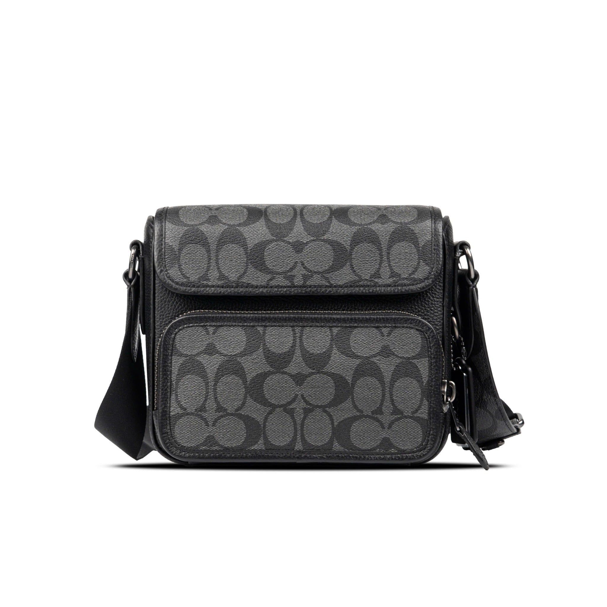 TÚI COACH SULLIVAN FLAP CROSSBODY ' BLACK LOGO ' CZ396 