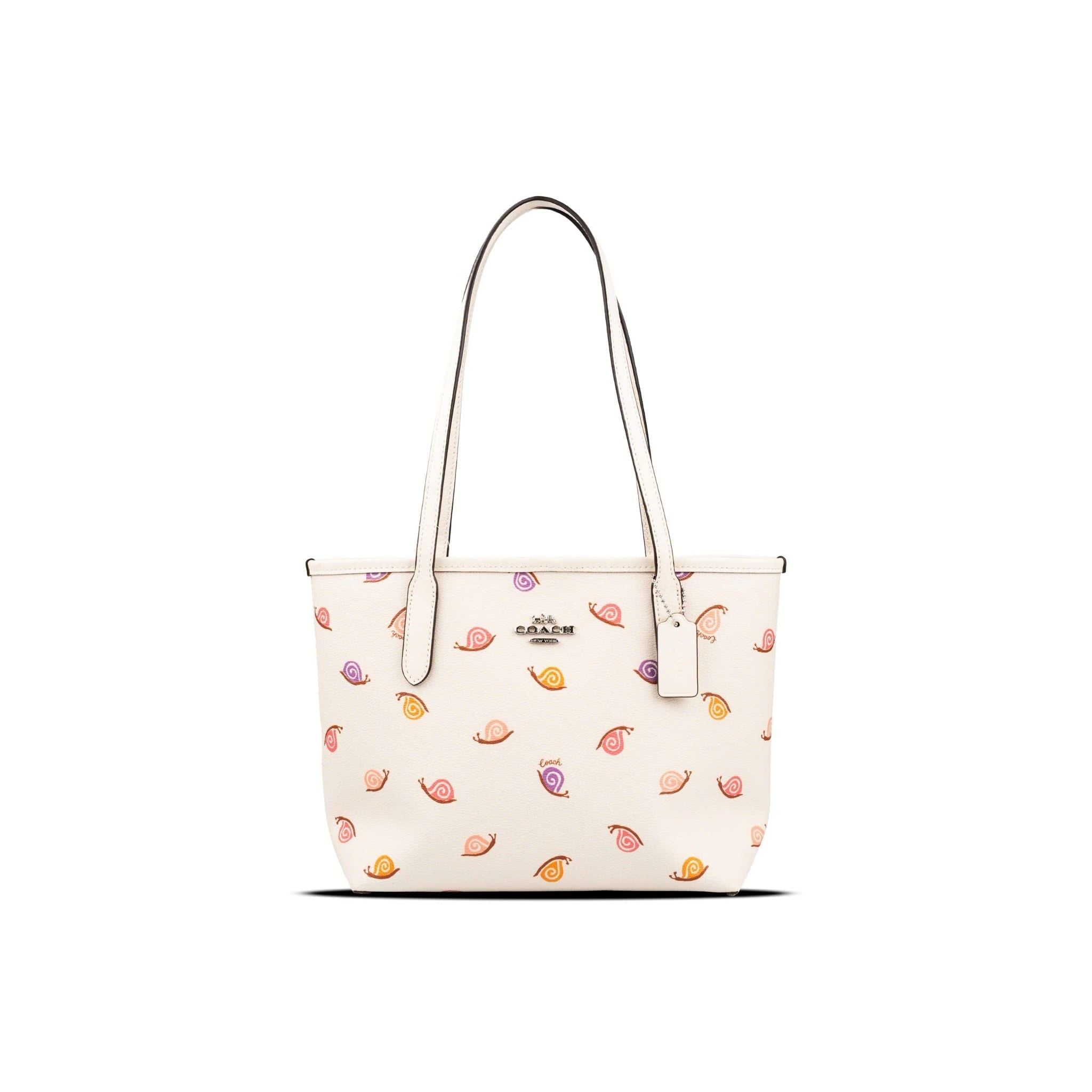  TÚI COACH SMALL CITY TOTE WITH SNAIL PRINT ' WHITE ' CV269 