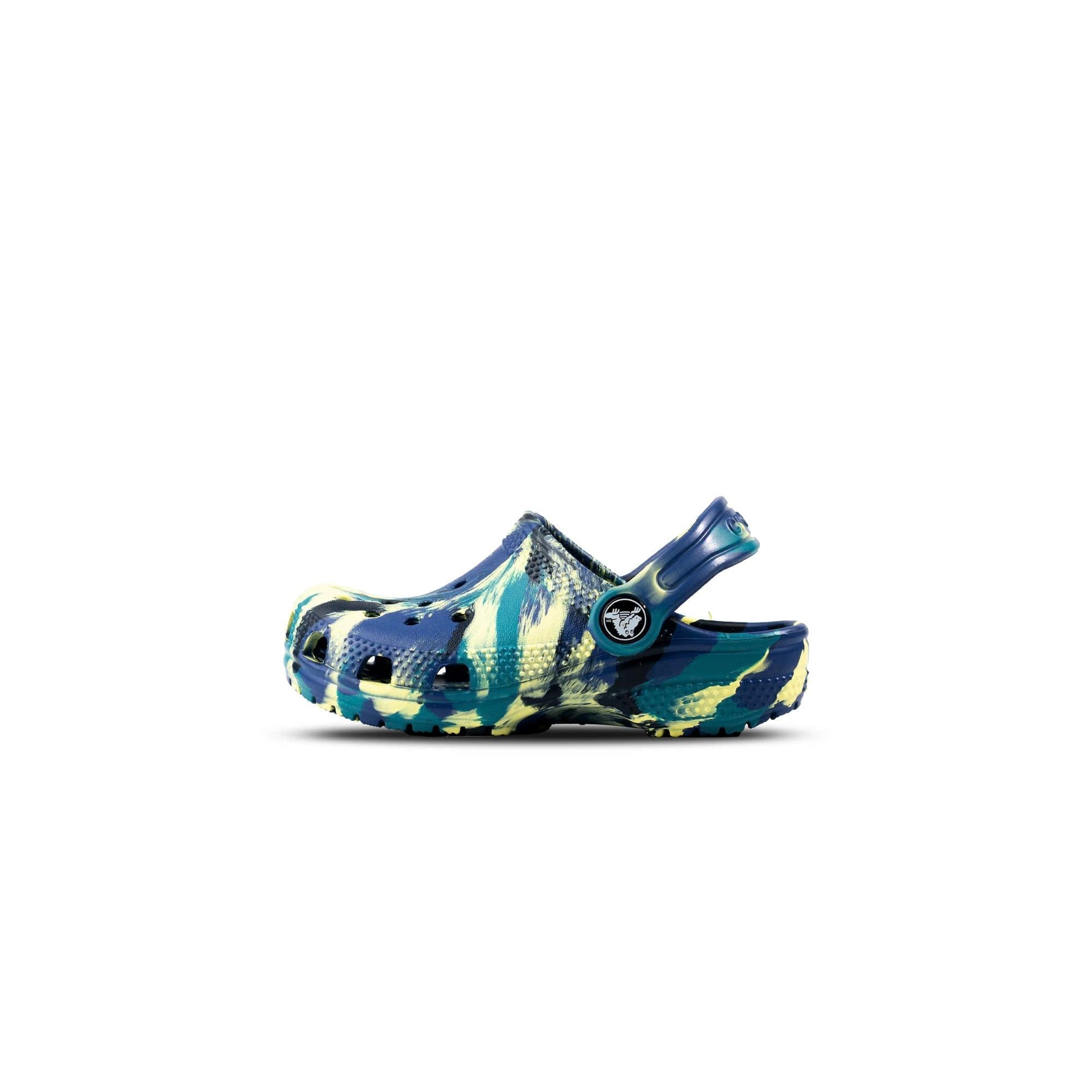  DÉP CROCS KID XANH LOANG VÀNG 